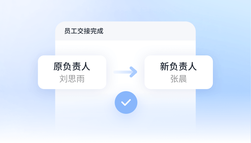 原负责人与新负责人完成客户资产交接